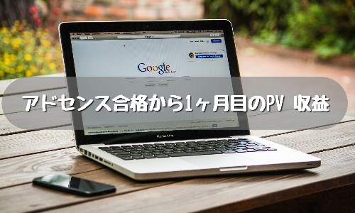ブログ開設 1か月目 収益